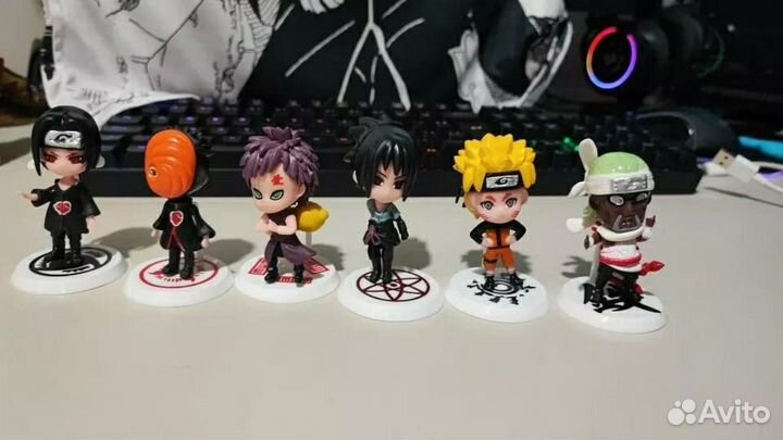 Набор аниме фигурок Наруто 6 шт