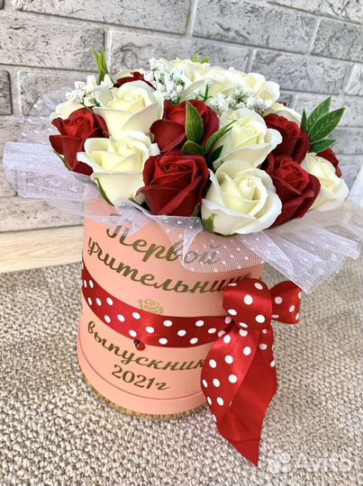 Букет из мыльных роз