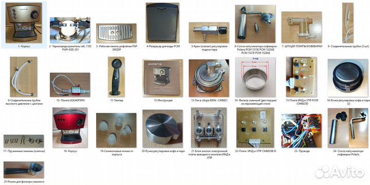 Кофемашина Polaris PCM 1527E на запчасти