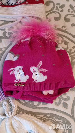 Фирменные шапки для девочки 48 50
