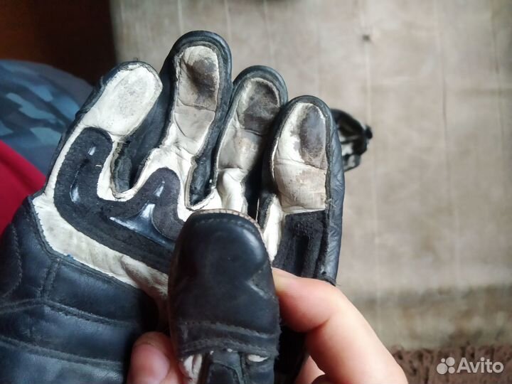 Мотоперчатки кожаные