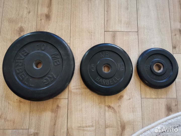 Блины для штанги, гантели. Грифы