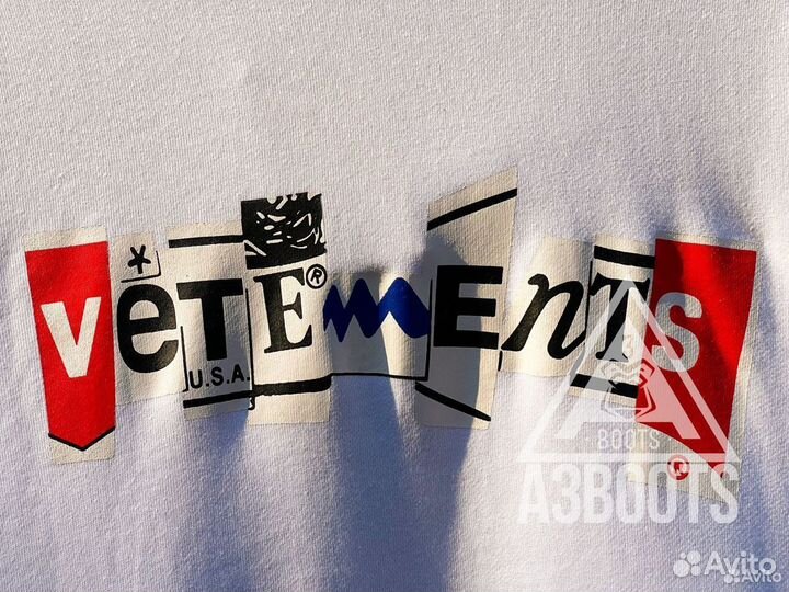 Толстовка Vetements USA Logo White