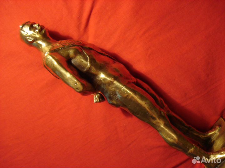 Статуэтка СССР Ивaн Поддубный 30см Силач 1950г