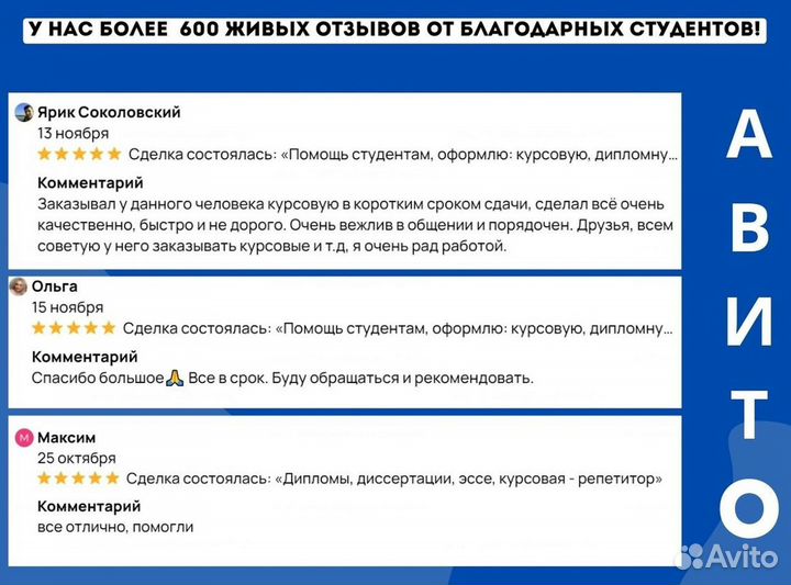Дипломная работа, курсовая работа, реферат