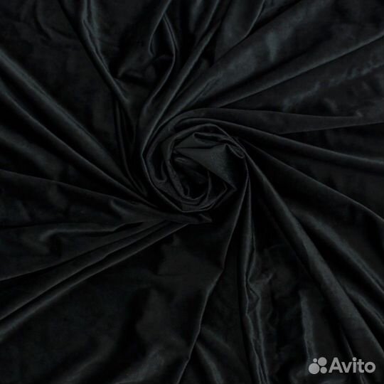Ткань велюр, черный