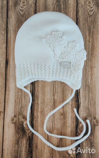 Шапочка для новорожденной девочки