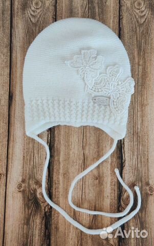 Шапочка для новорожденной девочки