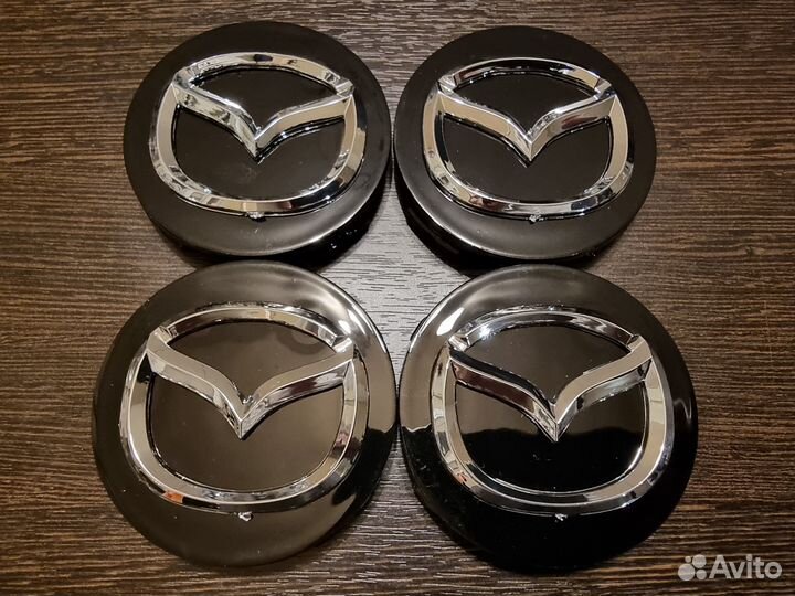 Колпачки на литые диски Mazda 55мм черный