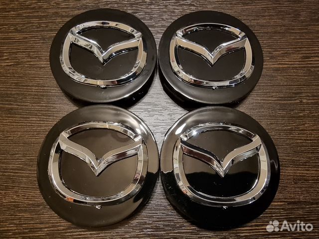 Колпачки на литые диски Mazda 55мм черный