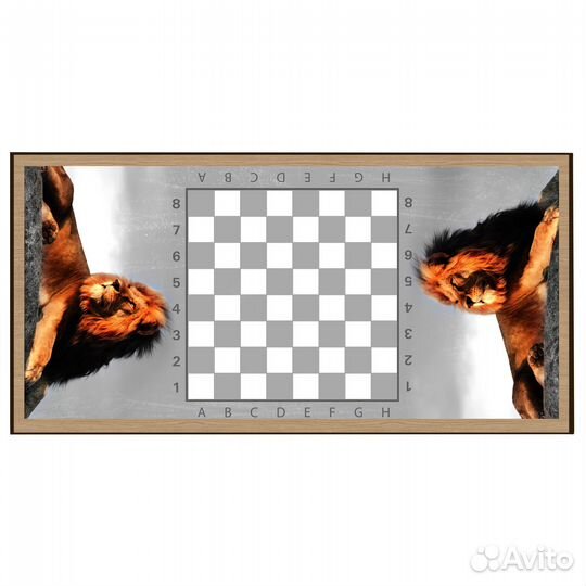 Нарды + Шашки Сирия Лев в Саванне большие (Россия, дерево, 60 см), Partida 63011