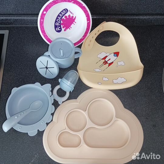 Силиконовая посуда для малыша. Набором