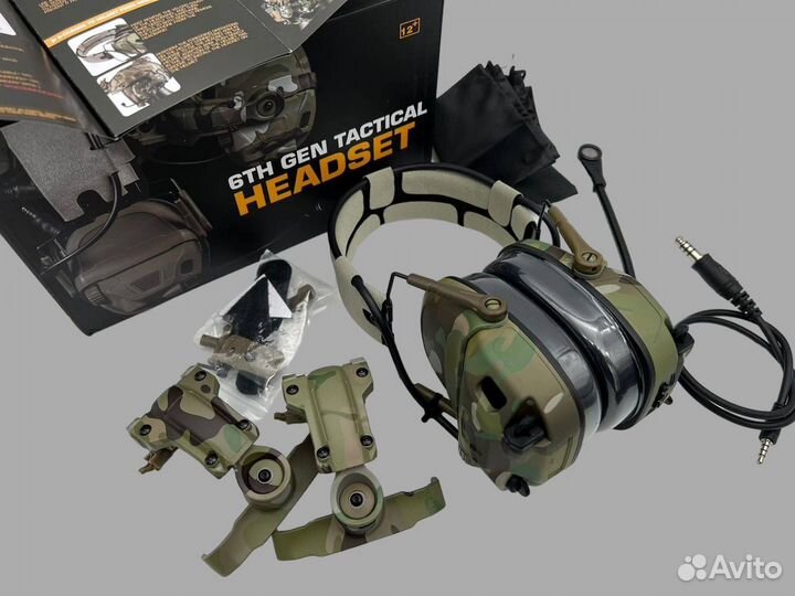 6TH GEN tactical headset тактические наушники