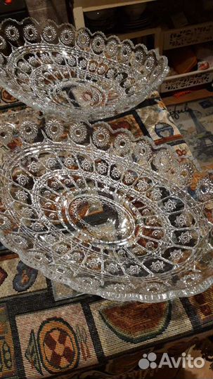 Хрустальные конфетница(фруктовница)