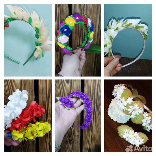 Венок для волос из цветов