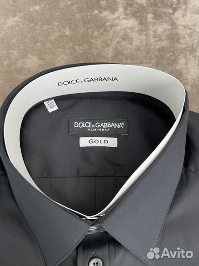 Dolce gabbana сорочка черная мужская