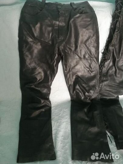 Брюки кожаные