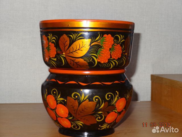 Горшочки хохлома