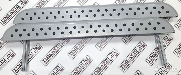 Силовые пороги на ниву 2121 (Серебро)