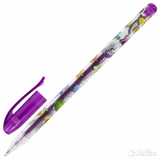 Ручки гелевые, 12 цветов, блестки