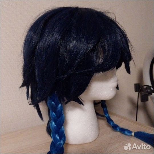 Уложенный парик Венти косплей геншин