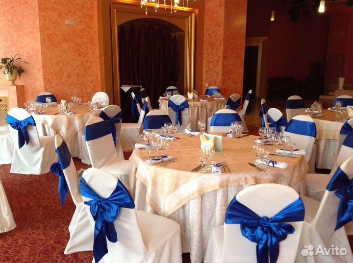 Банты атласные на стулья