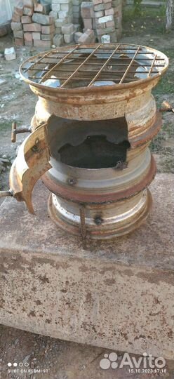 Печка под казан из дисков