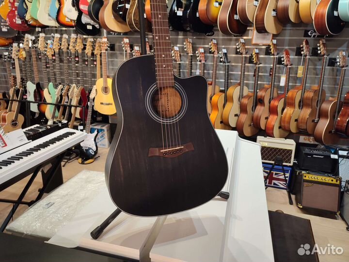 Акустическая гитара Flight D-155 C MAH BK