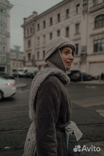 Шапка панамка с ушками гнездышко