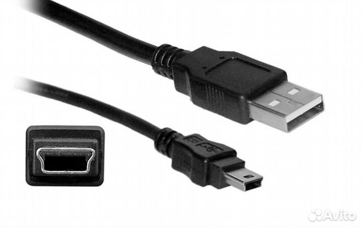 Кабель USB 2.0 A вилка - Mini USB B вилка, 0.8м