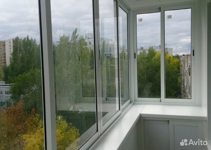 Остекление холодное с отделкой