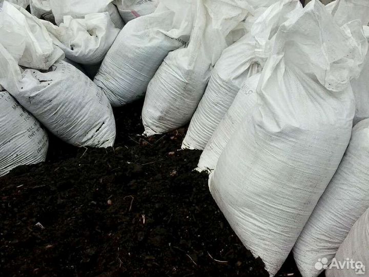 Чернозём перегной мешками