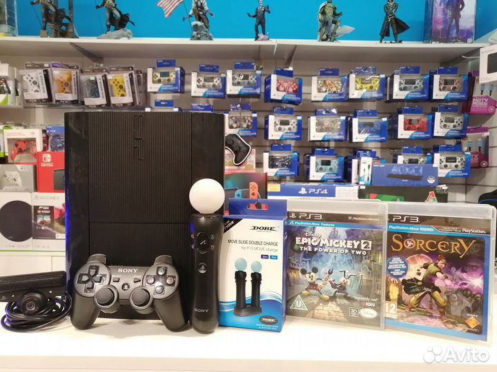 PS3 SS меганабор - камера, мув, игры, станция