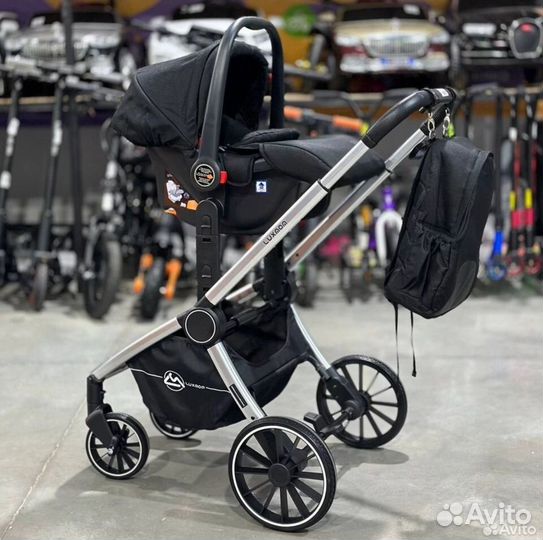 Коляска модульная 3 в 1 новая. Luxmom