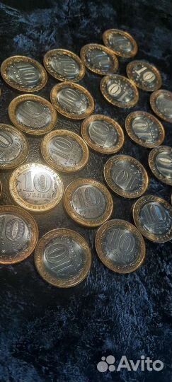 Юбилейные монеты 10р Курганская область 28шт