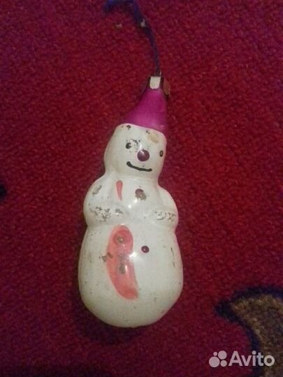 Елочная игрушка СССР. снеговик