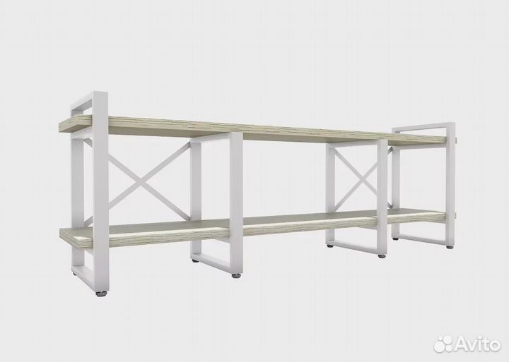 Тумба под тв Айсберг Лофт 160 белый/дуб крафт белы