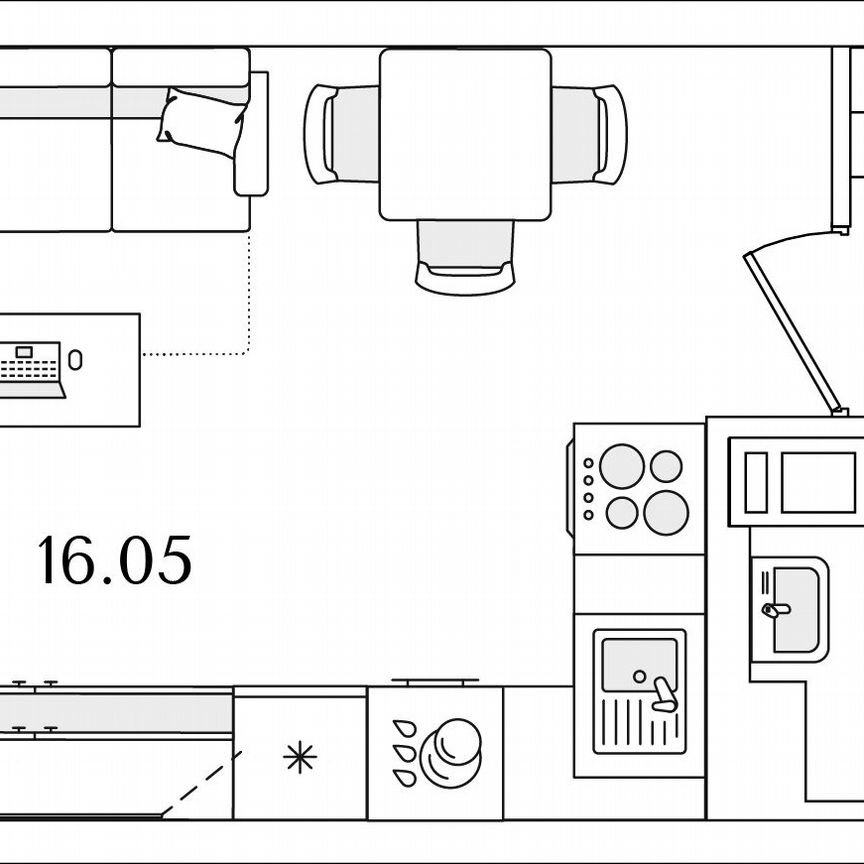 Квартира-студия, 23,6 м², 7/9 эт.