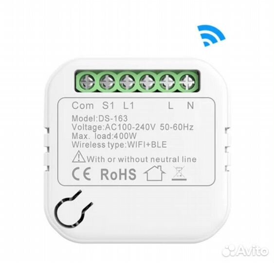 Умное реле WiFi с нулем/без нуля tuya Алиса