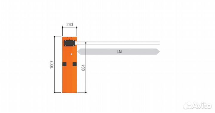 Комплект шлагбаума Came G3750DX classico