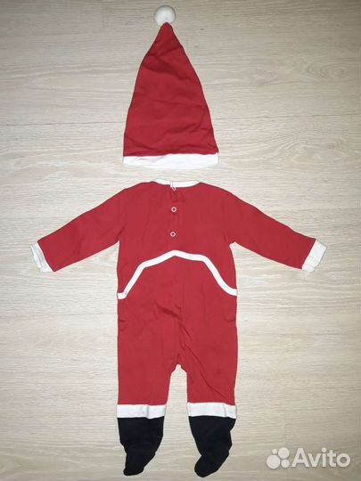 Новогодний костюм деда мороза 68 рост
