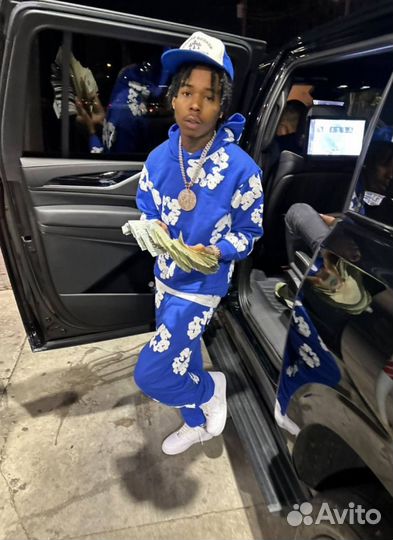 Худи denim tears синяя