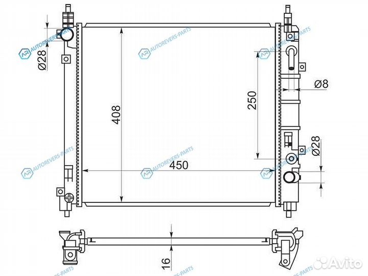 NS0001-K13-1 Радиатор nissan marchmicra K13 10- HR