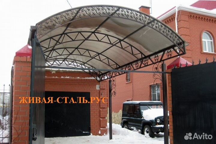 Навесы для автомобилей и козырьки из поликарбоната