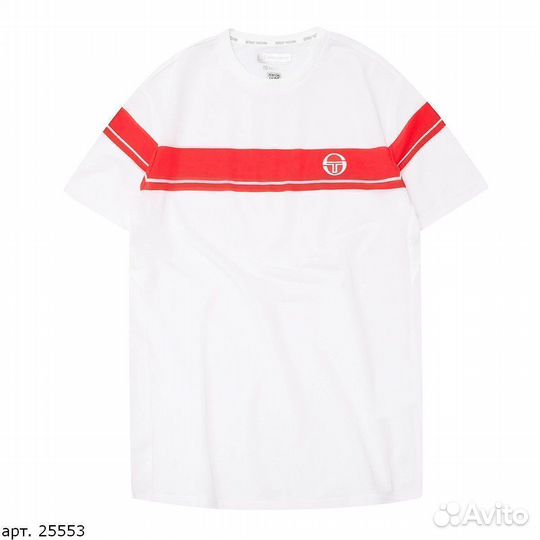 Ориг футболка Sergio Tacchini red line Белая