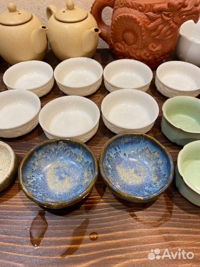Китайская чайная посуда, пиалы, чайники, гайвань