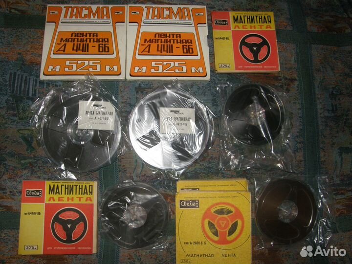 Магнитная лента с записями,чистая. Катушки, ракорд