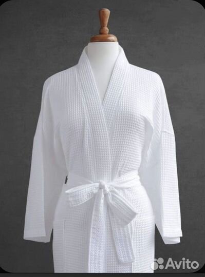 Халат вафельный белый модель Унисекс