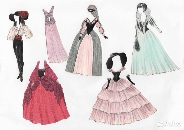 Бумажные куклы с одеждой для вырезания