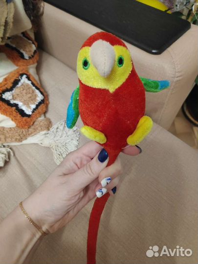 Мягкая игрушка попугай птичка